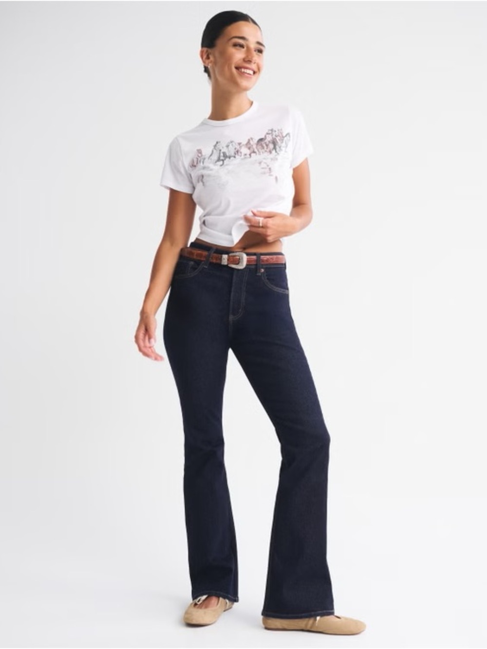 Abercrombie & Fitch Curve Love High Rise Bootcut (28 L)